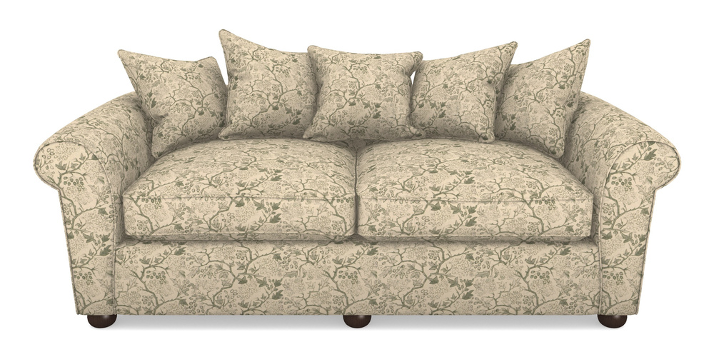 Product photograph of Lewes 4 Seater Sofa In Rhs Collection - Gertrude Jekyll Linen Cotton Blend - Green from Sofas and Stuff Limited