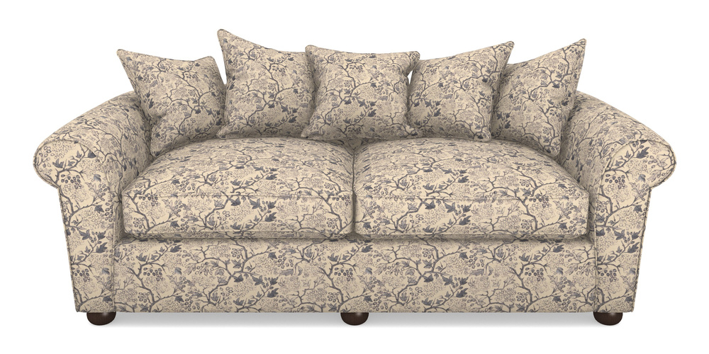 Product photograph of Lewes 4 Seater Sofa In Rhs Collection - Gertrude Jekyll Linen Cotton Blend - Navy from Sofas and Stuff Limited