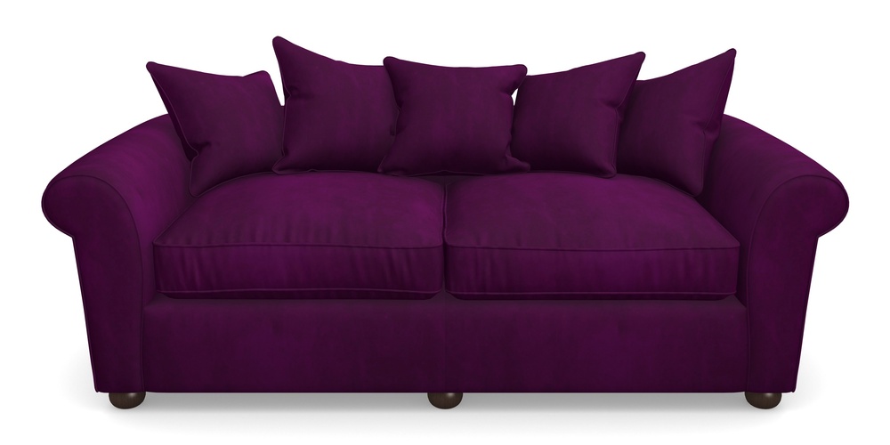 Product photograph of Lewes 4 Seater Sofa In House Clever Velvet - Aubergine from Sofas and Stuff Limited