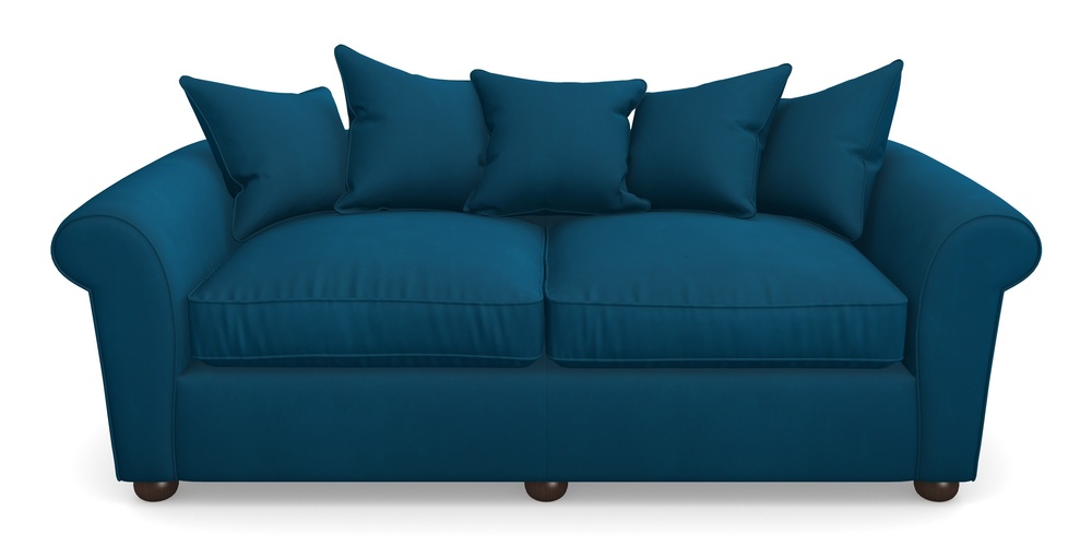 Product photograph of Lewes 4 Seater Sofa In House Clever Velvet - Ocean from Sofas and Stuff Limited