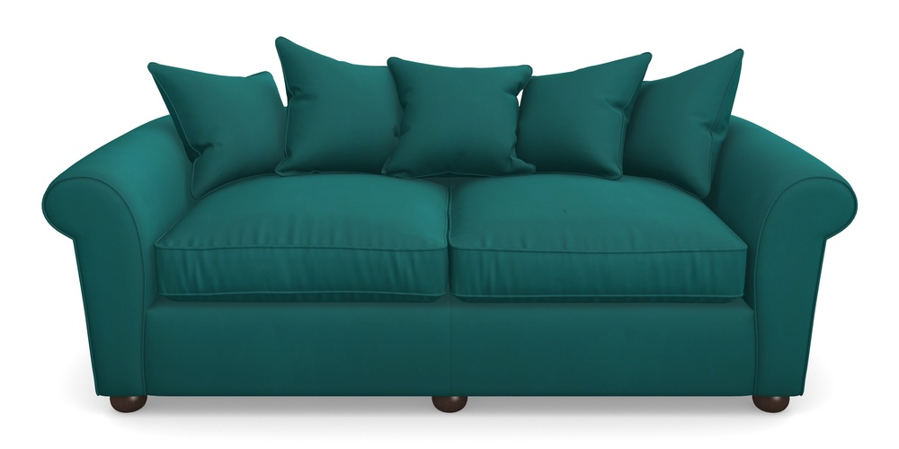 Product photograph of Lewes 4 Seater Sofa In House Clever Velvet - Teal from Sofas and Stuff Limited