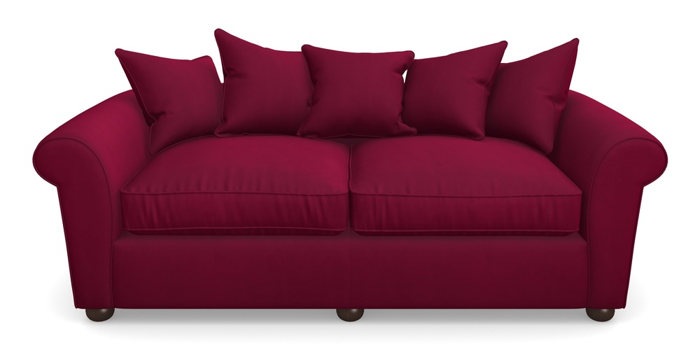 Product photograph of Lewes 4 Seater Sofa In House Clever Velvet - Wine from Sofas and Stuff Limited