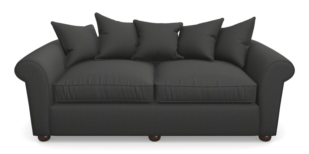 Product photograph of Lewes 4 Seater Sofa In House Velvet - Charcoal from Sofas and Stuff Limited