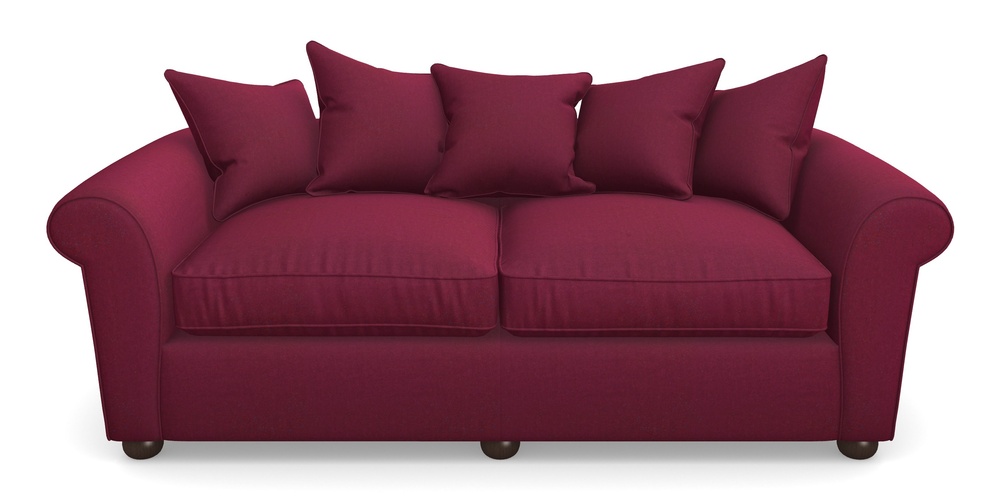 Product photograph of Lewes 4 Seater Sofa In House Velvet - Claret from Sofas and Stuff Limited