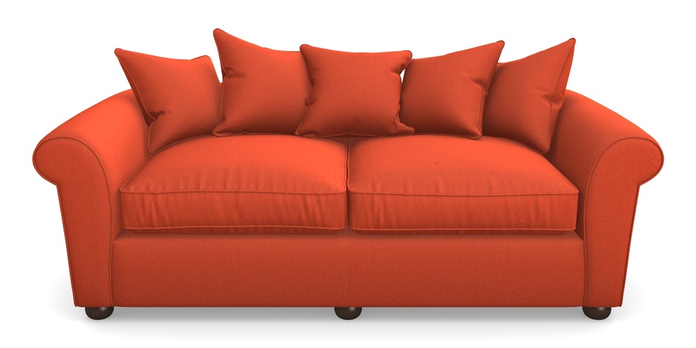 Product photograph of Lewes 4 Seater Sofa In House Velvet - Terracotta from Sofas and Stuff Limited