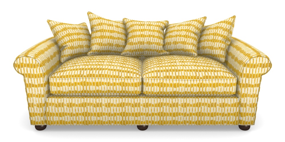 Product photograph of Lewes 4 Seater Sofa In V A Brompton Collection - Ikat - Corn from Sofas and Stuff Limited