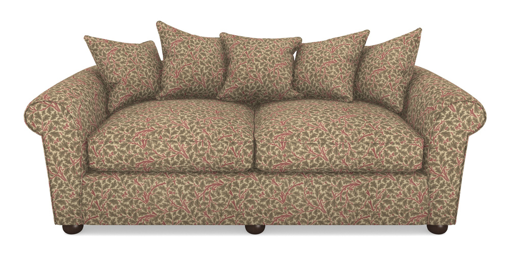 Product photograph of Lewes 4 Seater Sofa In V A Drawn From Nature Collection - Oak Tree - Red from Sofas and Stuff Limited
