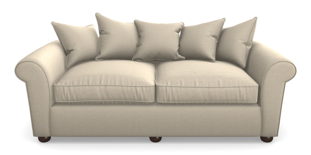 Product photograph of Lewes 4 Seater Sofa In Super Soft Velvet - Hessian from Sofas and Stuff Limited