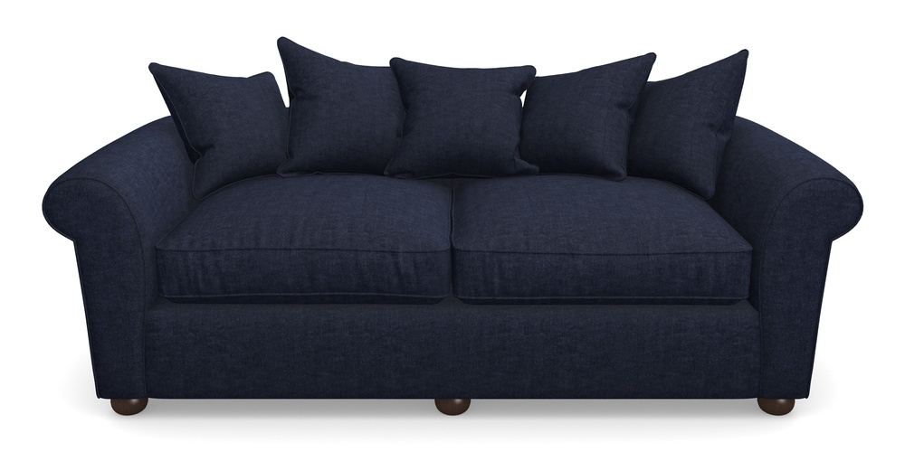 Product photograph of Lewes 4 Seater Sofa In Super Soft Velvet - Navy from Sofas and Stuff Limited