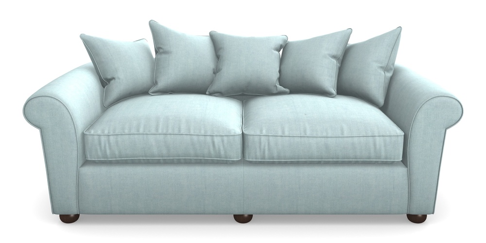 Product photograph of Lewes 4 Seater Sofa In Super Soft Velvet - Sky from Sofas and Stuff Limited