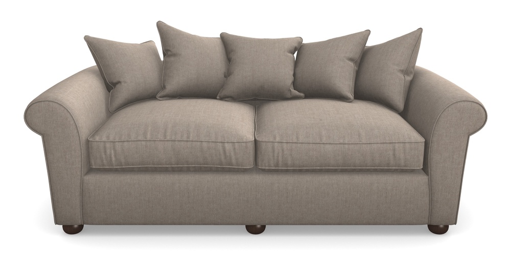 Product photograph of Lewes 4 Seater Sofa In Super Soft Velvet - Wicker from Sofas and Stuff Limited