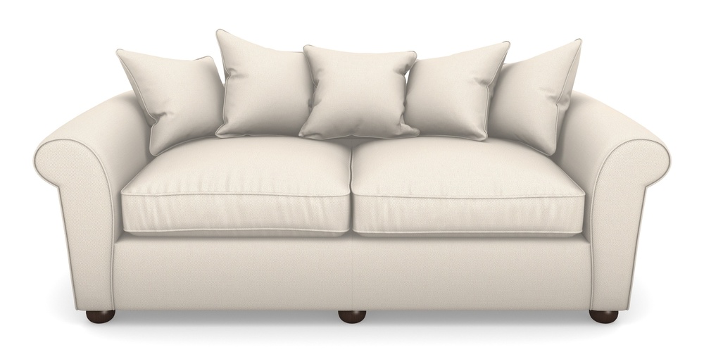 Product photograph of Lewes 4 Seater Sofa In Two Tone Plain - Calico from Sofas and Stuff Limited