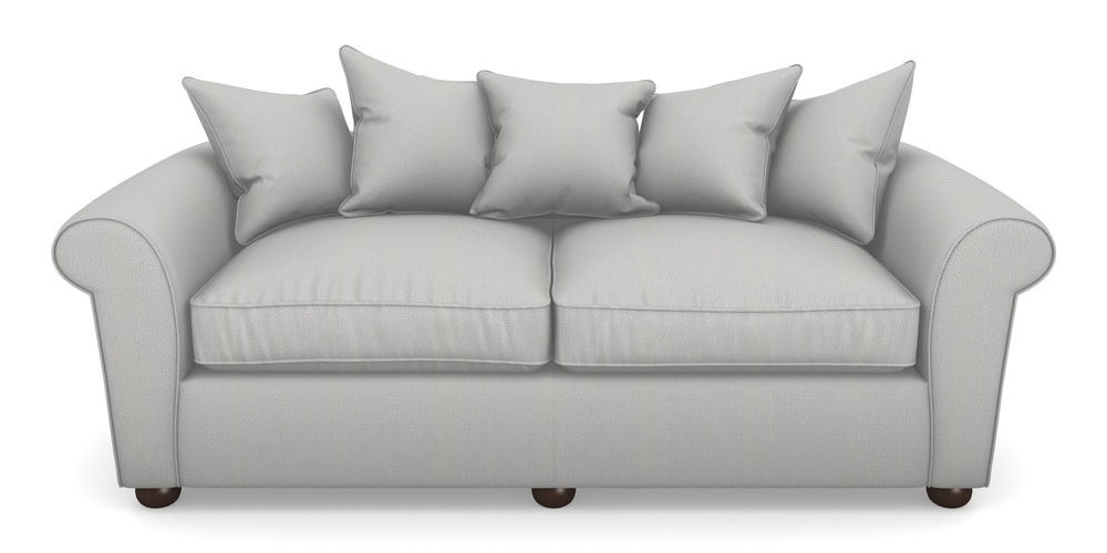 Product photograph of Lewes 4 Seater Sofa In Two Tone Plain - Grey from Sofas and Stuff Limited