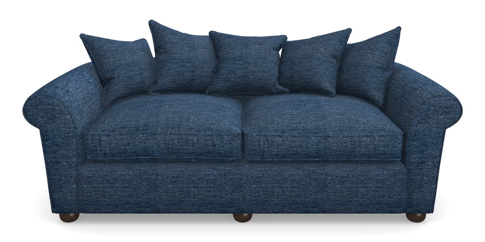 Product photograph of Lewes 4 Seater Sofa In Textured Velvet - Denim from Sofas and Stuff Limited