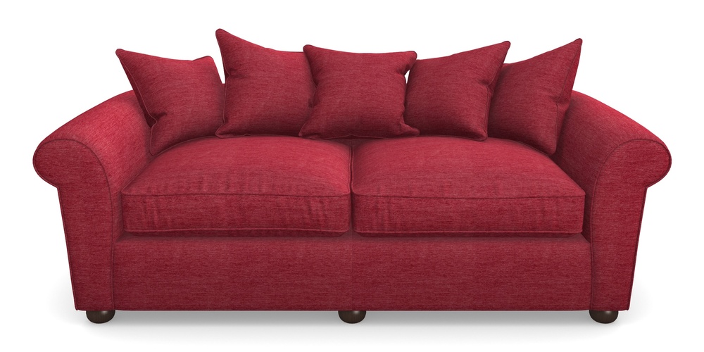 Product photograph of Lewes 4 Seater Sofa In Textured Velvet - Firebrick from Sofas and Stuff Limited