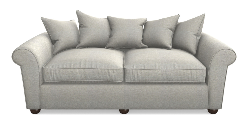 Product photograph of Lewes 4 Seater Sofa In Textured Velvet - Silver from Sofas and Stuff Limited