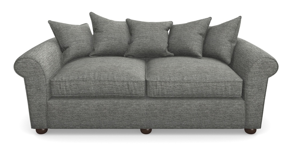 Product photograph of Lewes 4 Seater Sofa In Textured Velvet - Slate from Sofas and Stuff Limited