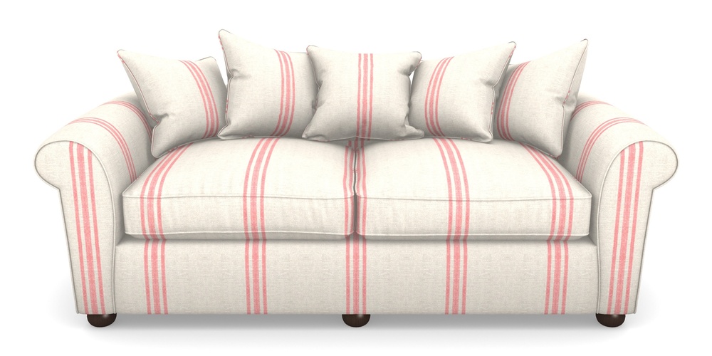 Product photograph of Lewes 4 Seater Sofa In Walloon Linen - Red from Sofas and Stuff Limited