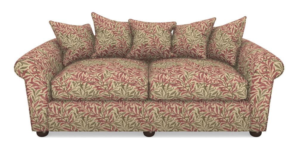 Product photograph of Lewes 4 Seater Sofa In V A Drawn From Nature - Willow Bough Large - Red from Sofas and Stuff Limited