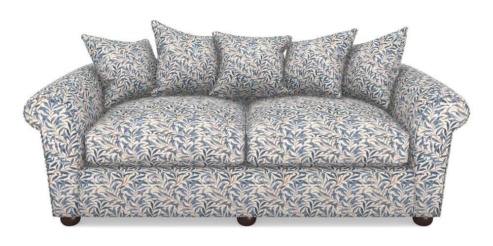 Product photograph of Lewes 4 Seater Sofa In William Morris Collection - Willow Boughs - Woad from Sofas and Stuff Limited