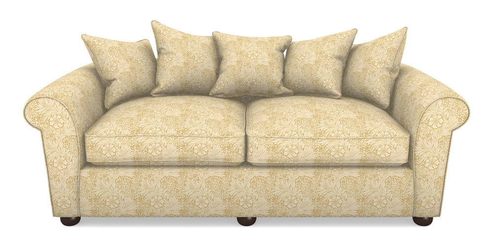 Product photograph of Lewes 4 Seater Sofa In William Morris Collection - Marigold - Lichen Cowslip from Sofas and Stuff Limited