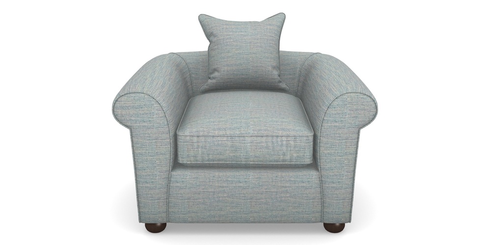 Product photograph of Lewes Chair In Basket Weave - Blue from Sofas and Stuff Limited