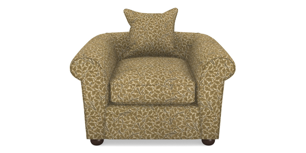 Product photograph of Lewes Chair In V A Drawn From Nature Collection - Oak Tree - Gold from Sofas and Stuff Limited