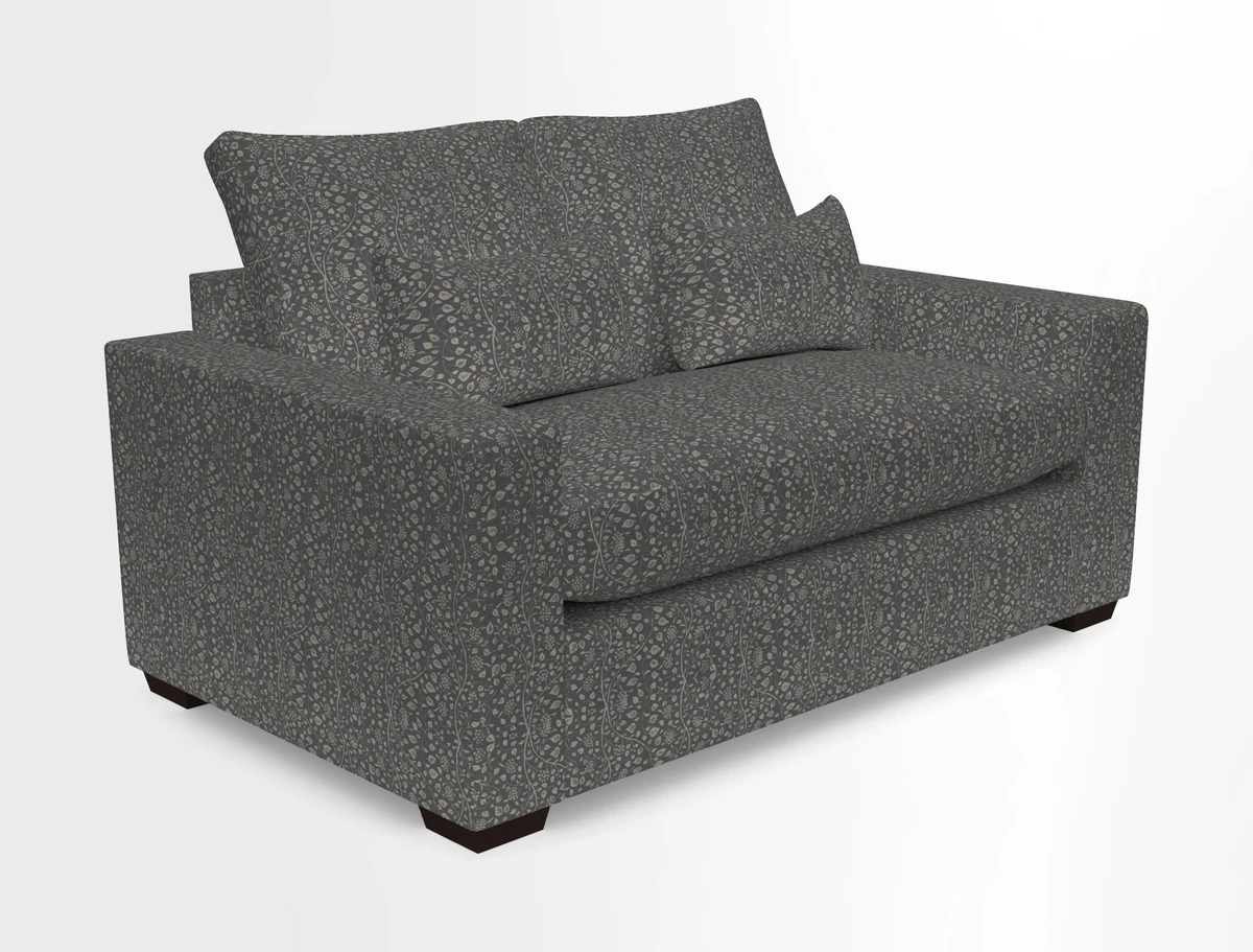 Linear 4 seater sofa in Harpers Bazaar Palette Studio Green with seat cushion in Linwood Romney Wool Forest