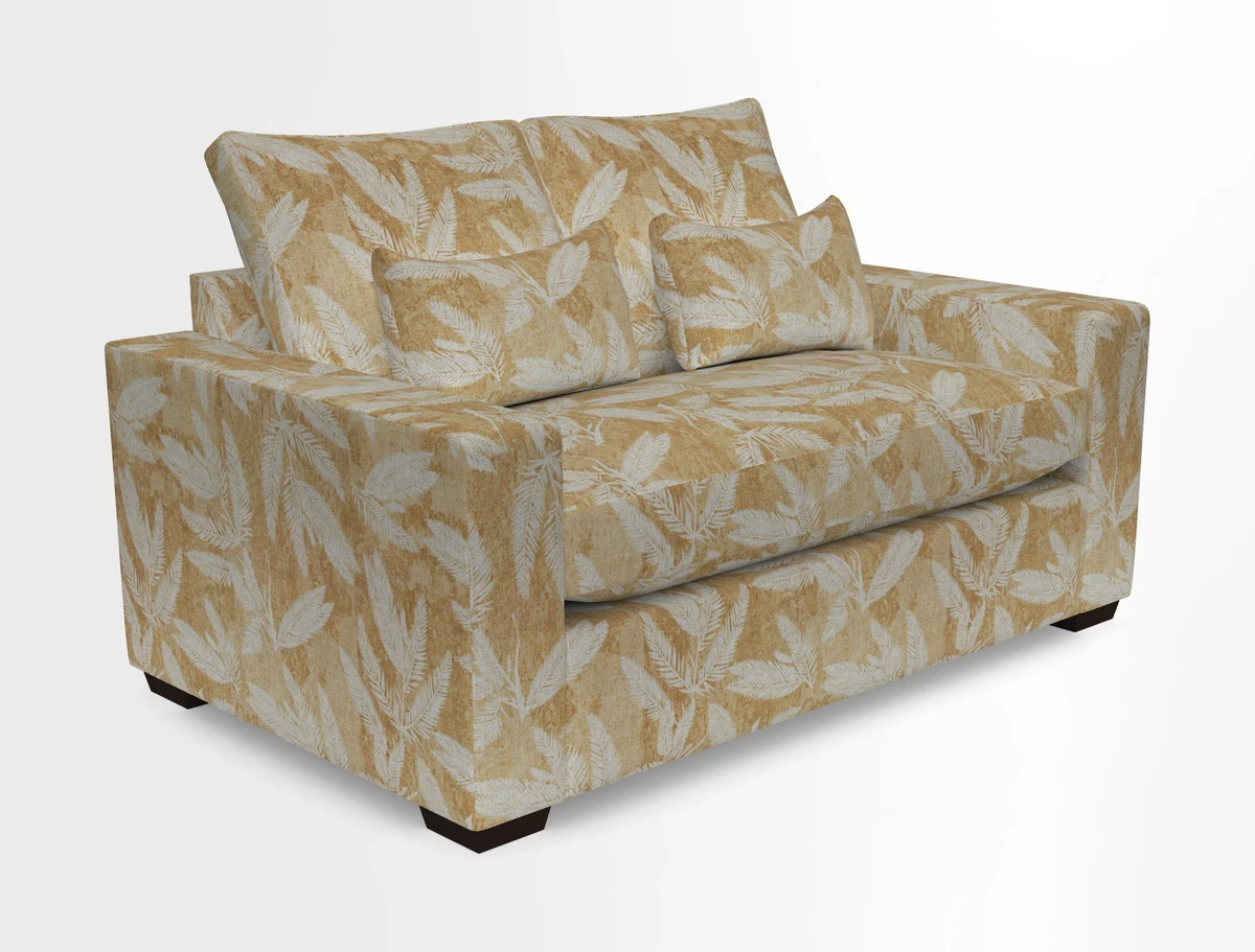 Linear 4 seater sofa in Harpers Bazaar Palette Studio Green with seat cushion in Linwood Romney Wool Forest