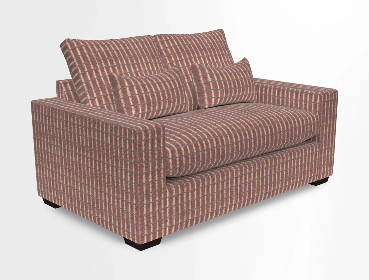 Linear 4 seater sofa in Harpers Bazaar Palette Studio Green with seat cushion in Linwood Romney Wool Forest