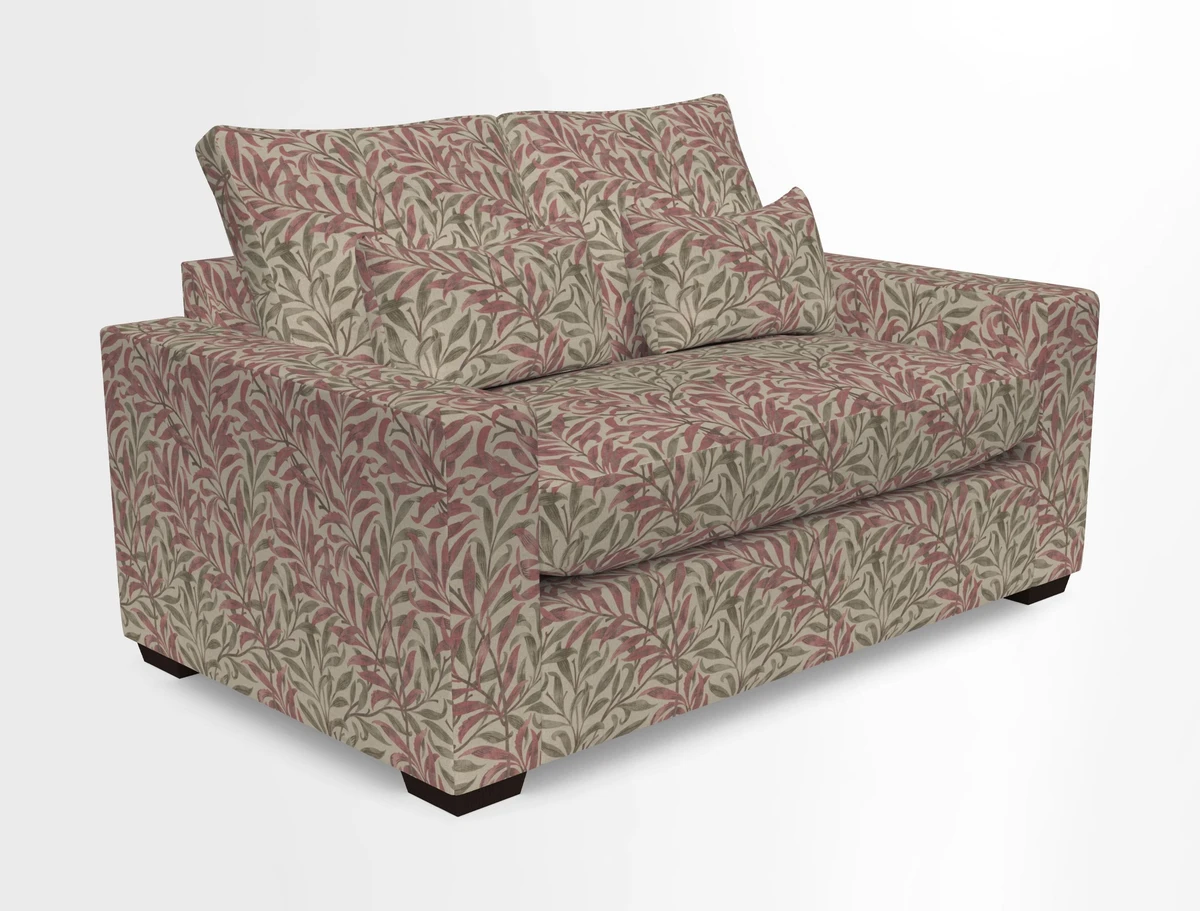 Linear 4 seater sofa in Harpers Bazaar Palette Studio Green with seat cushion in Linwood Romney Wool Forest