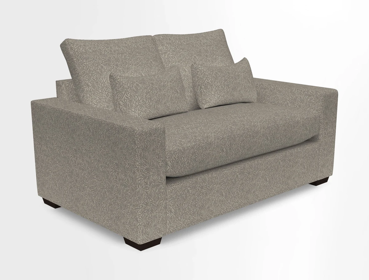 Linear 4 seater sofa in Harpers Bazaar Palette Studio Green with seat cushion in Linwood Romney Wool Forest