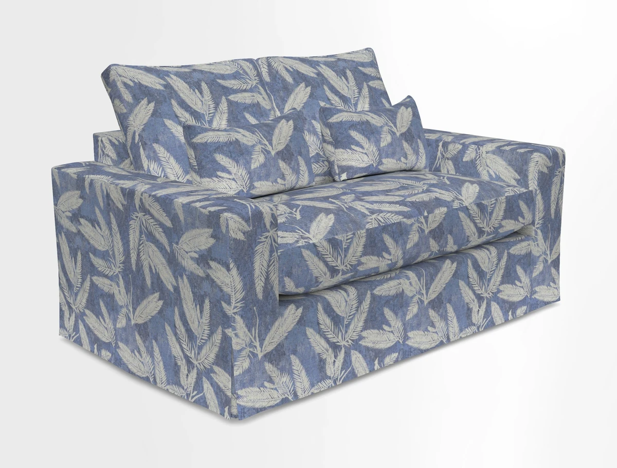 Linear 4 seater sofa in Harpers Bazaar Palette Studio Green with seat cushion in Linwood Romney Wool Forest