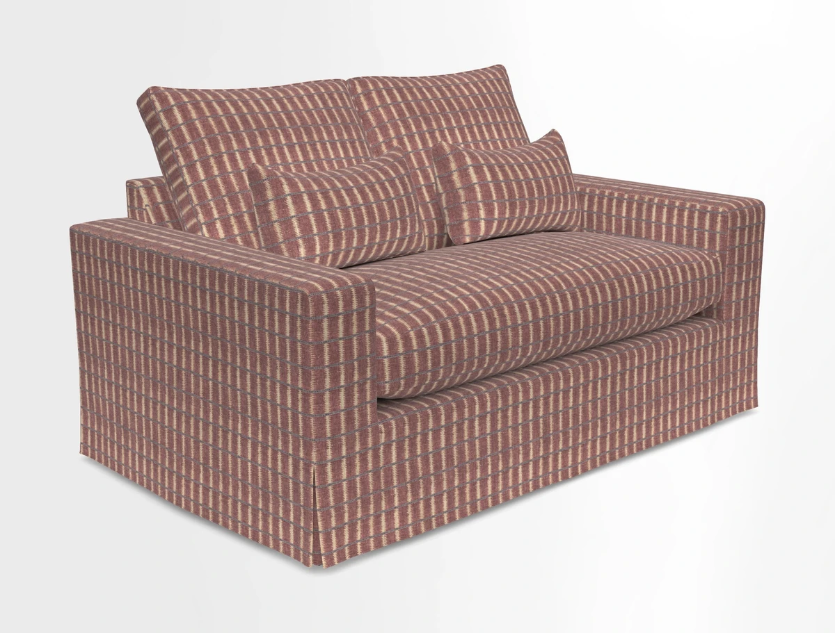 Linear 4 seater sofa in Harpers Bazaar Palette Studio Green with seat cushion in Linwood Romney Wool Forest