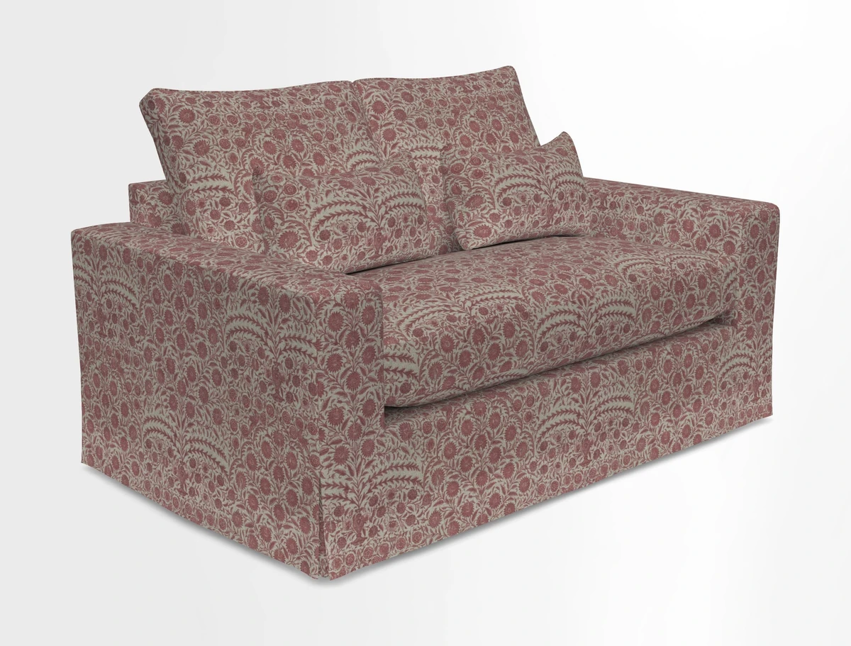 Linear 4 seater sofa in Harpers Bazaar Palette Studio Green with seat cushion in Linwood Romney Wool Forest