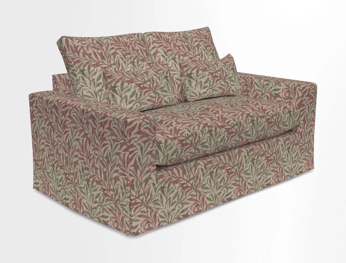 Linear 4 seater sofa in Harpers Bazaar Palette Studio Green with seat cushion in Linwood Romney Wool Forest