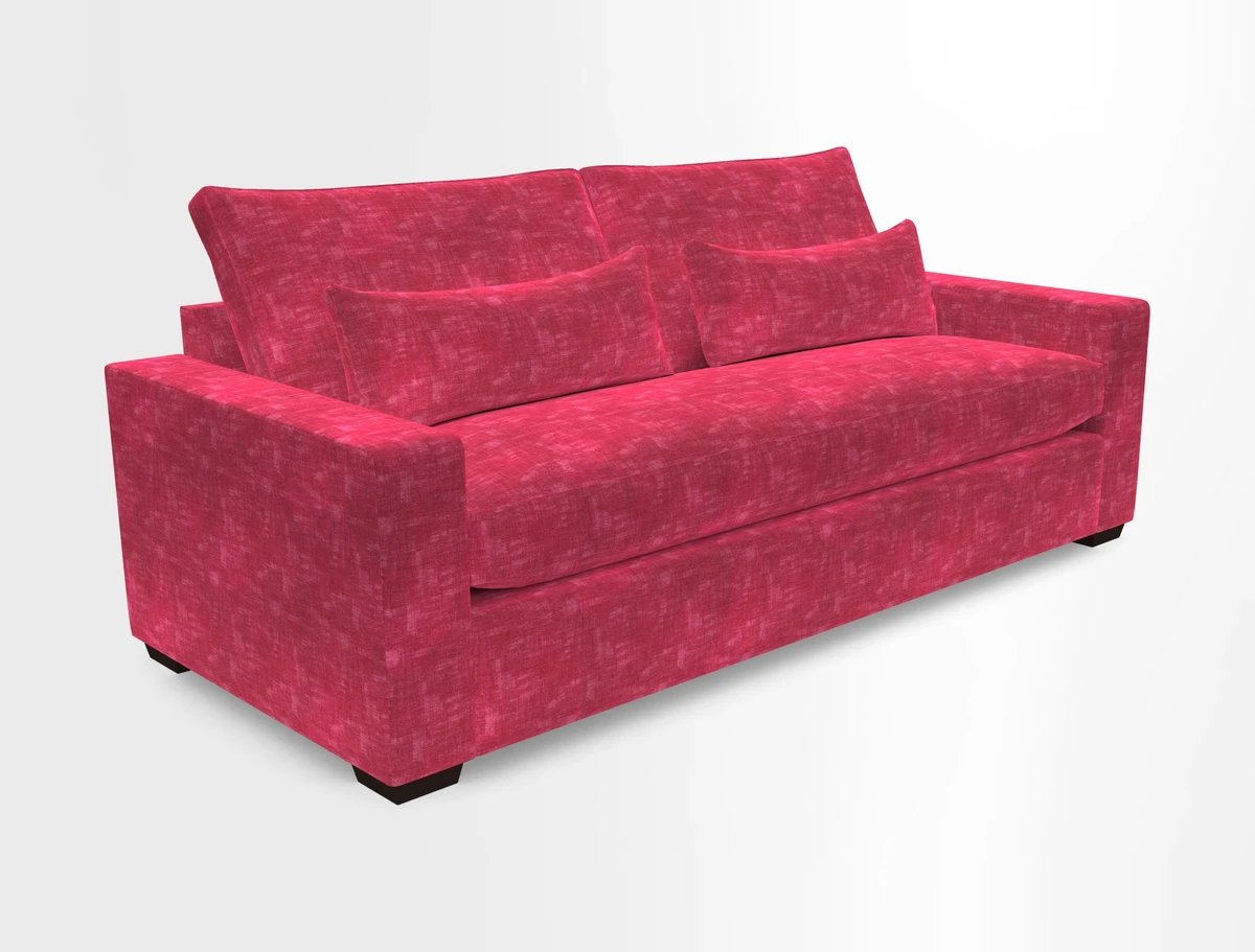 Linear 4 seater sofa in Harpers Bazaar Palette Studio Green with seat cushion in Linwood Romney Wool Forest