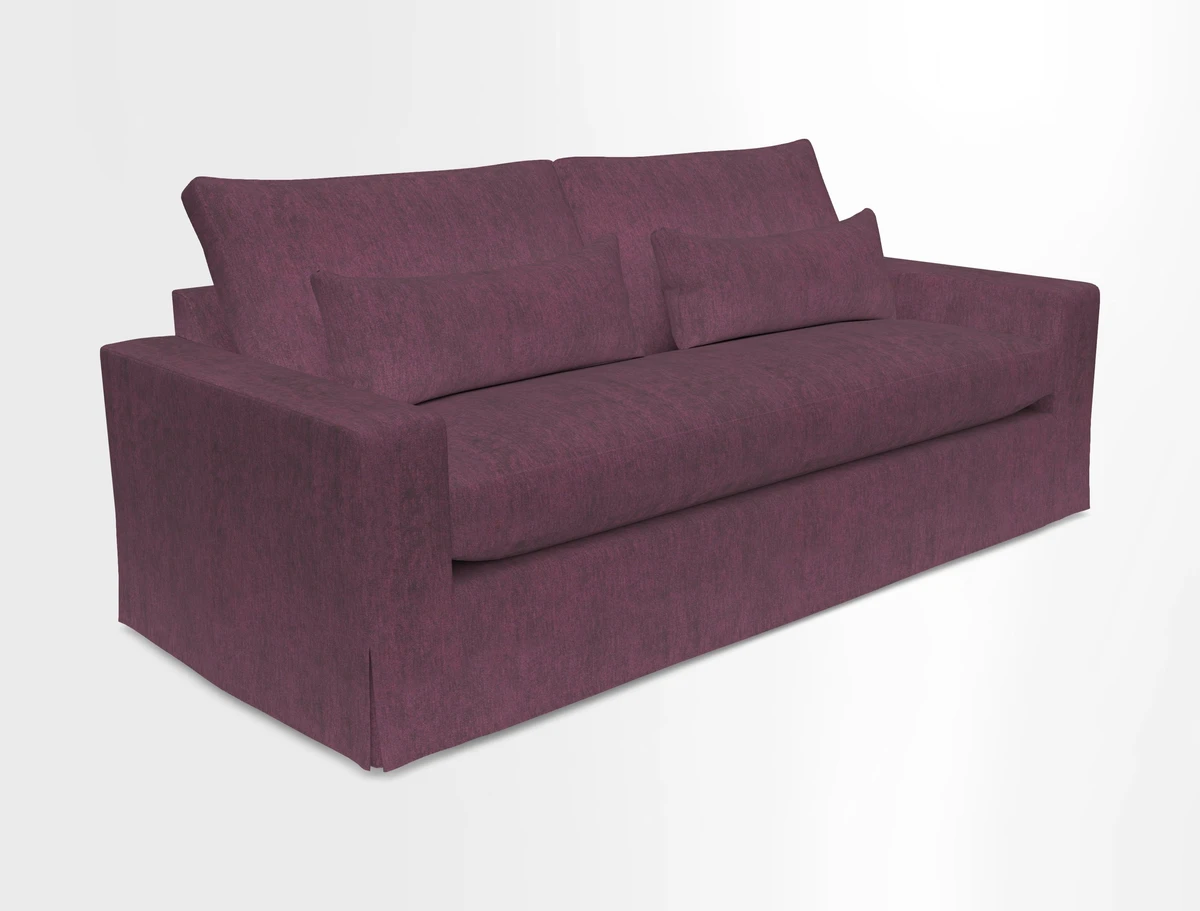 Linear 4 seater sofa in Harpers Bazaar Palette Studio Green with seat cushion in Linwood Romney Wool Forest