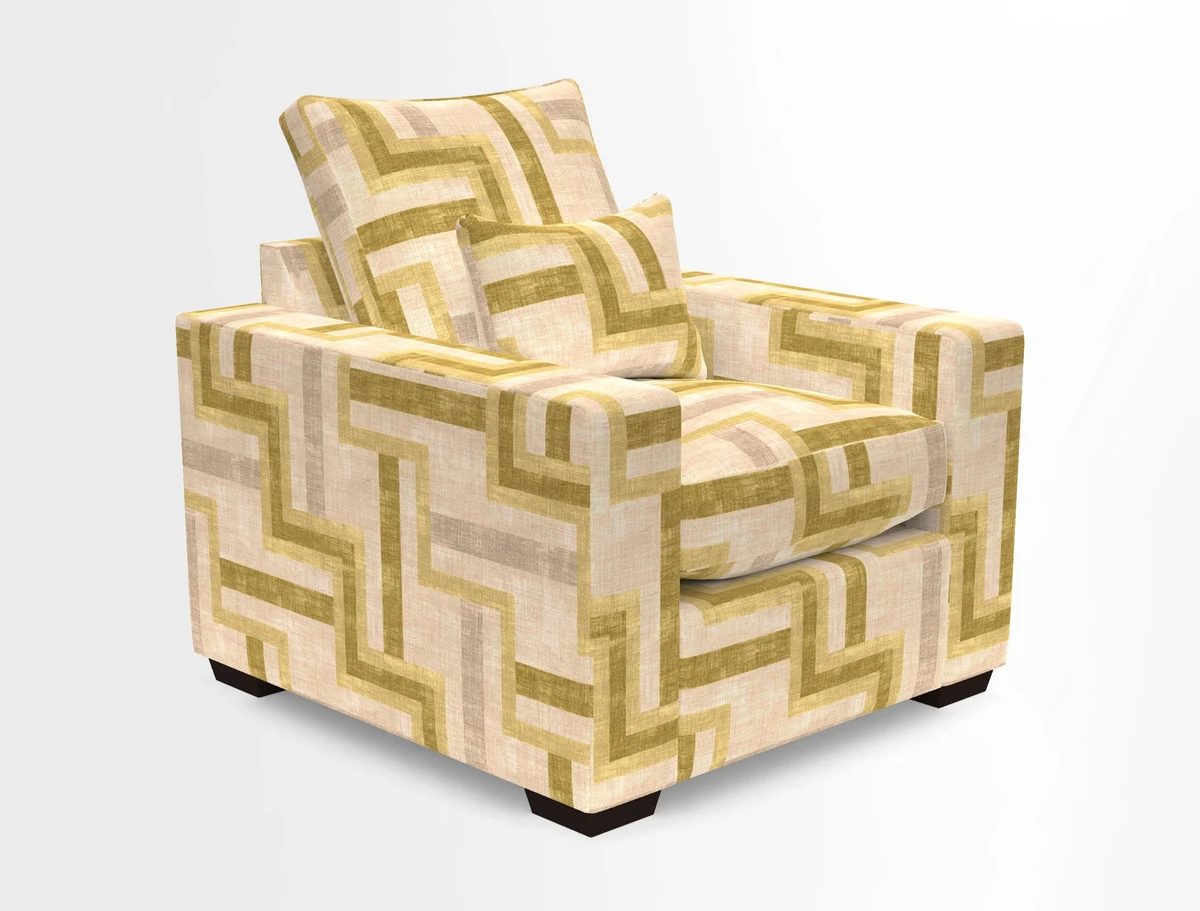Linear chair in Two Tone Plain Biscuit