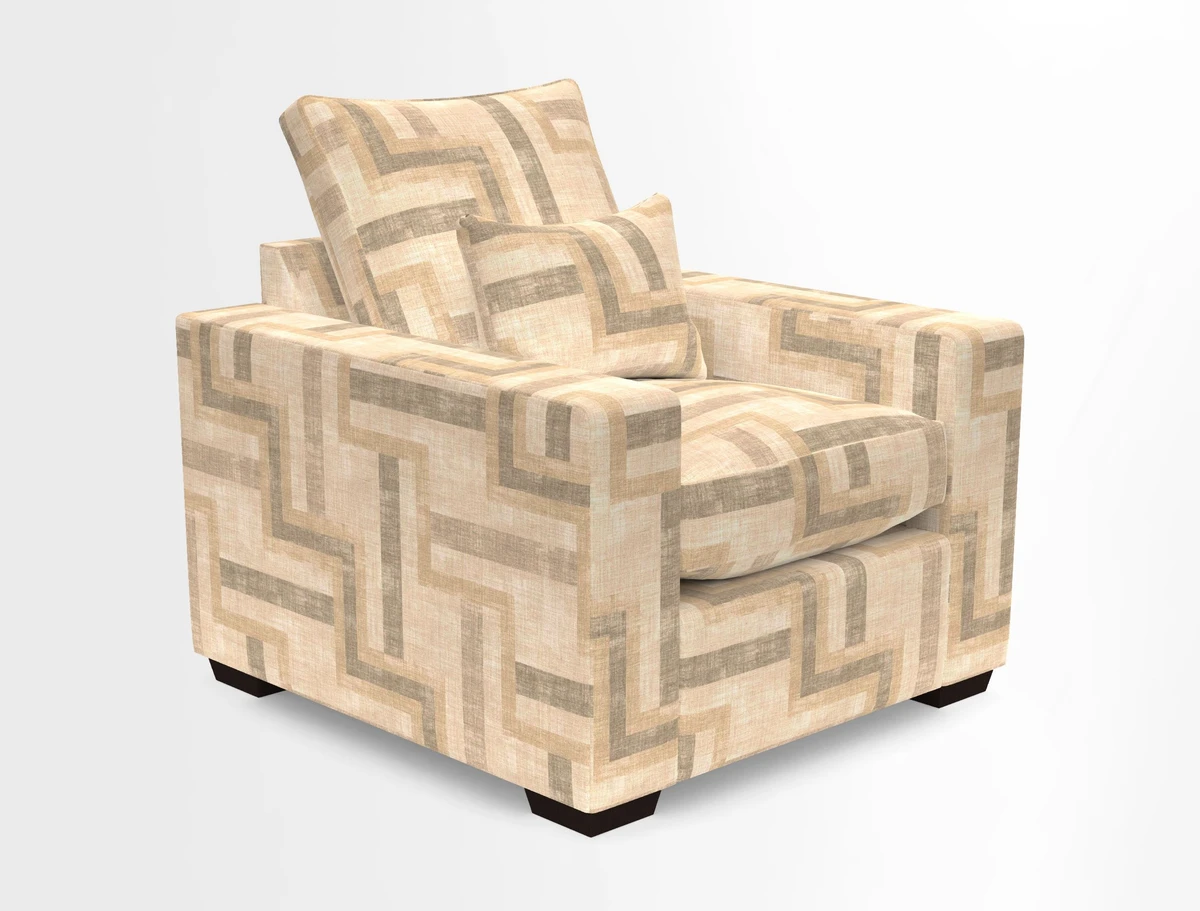 Linear chair in Two Tone Plain Biscuit