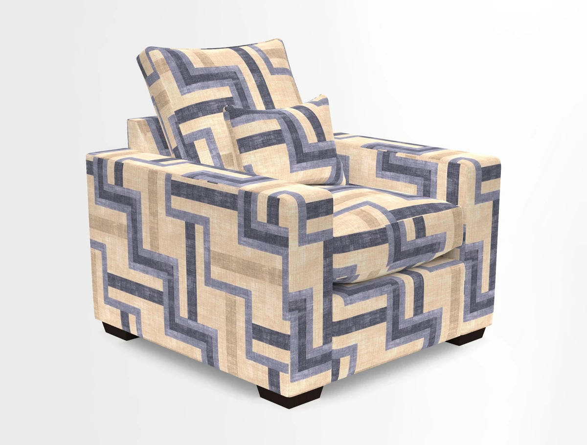 Linear chair in Two Tone Plain Biscuit