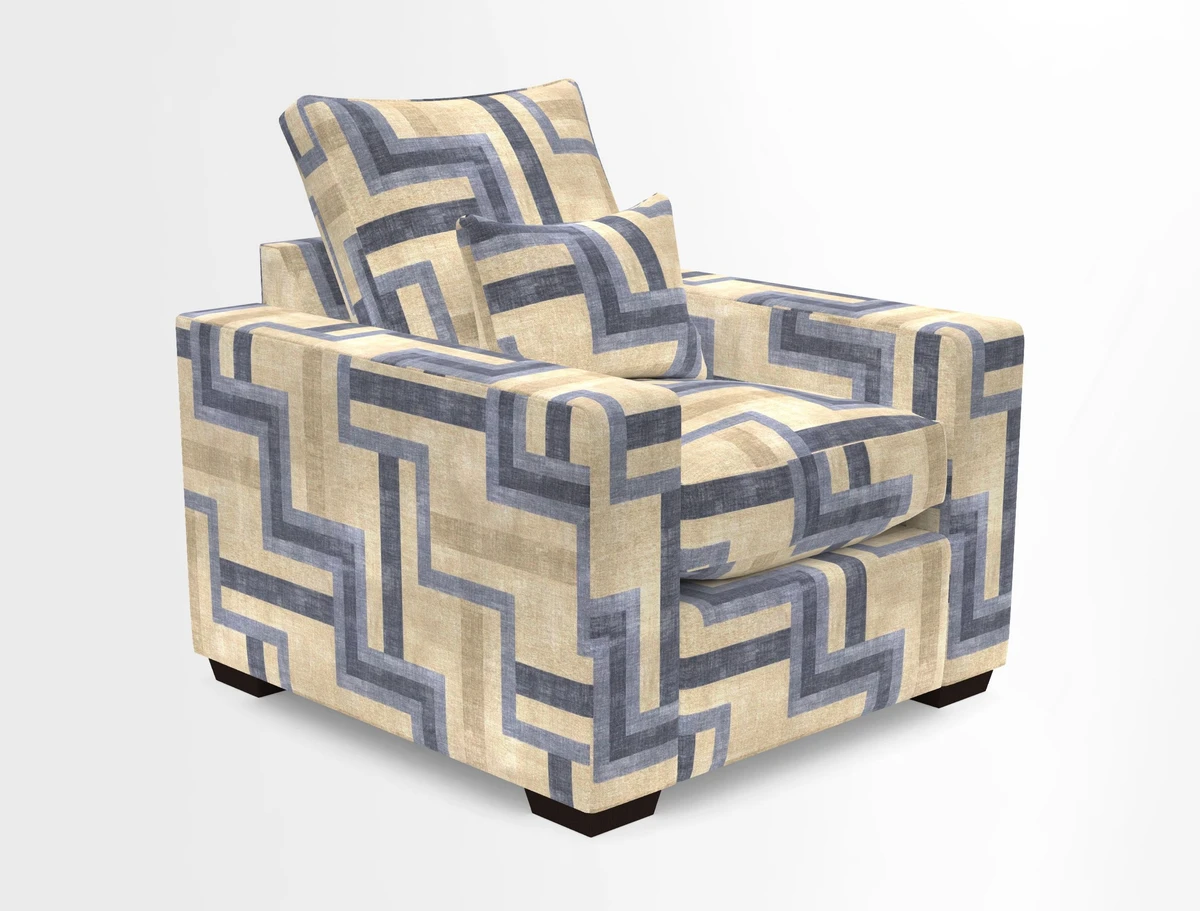 Linear chair in Two Tone Plain Biscuit
