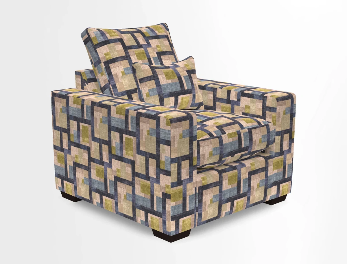 Linear chair in Two Tone Plain Biscuit