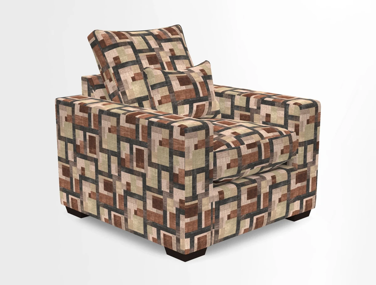 Linear chair in Two Tone Plain Biscuit