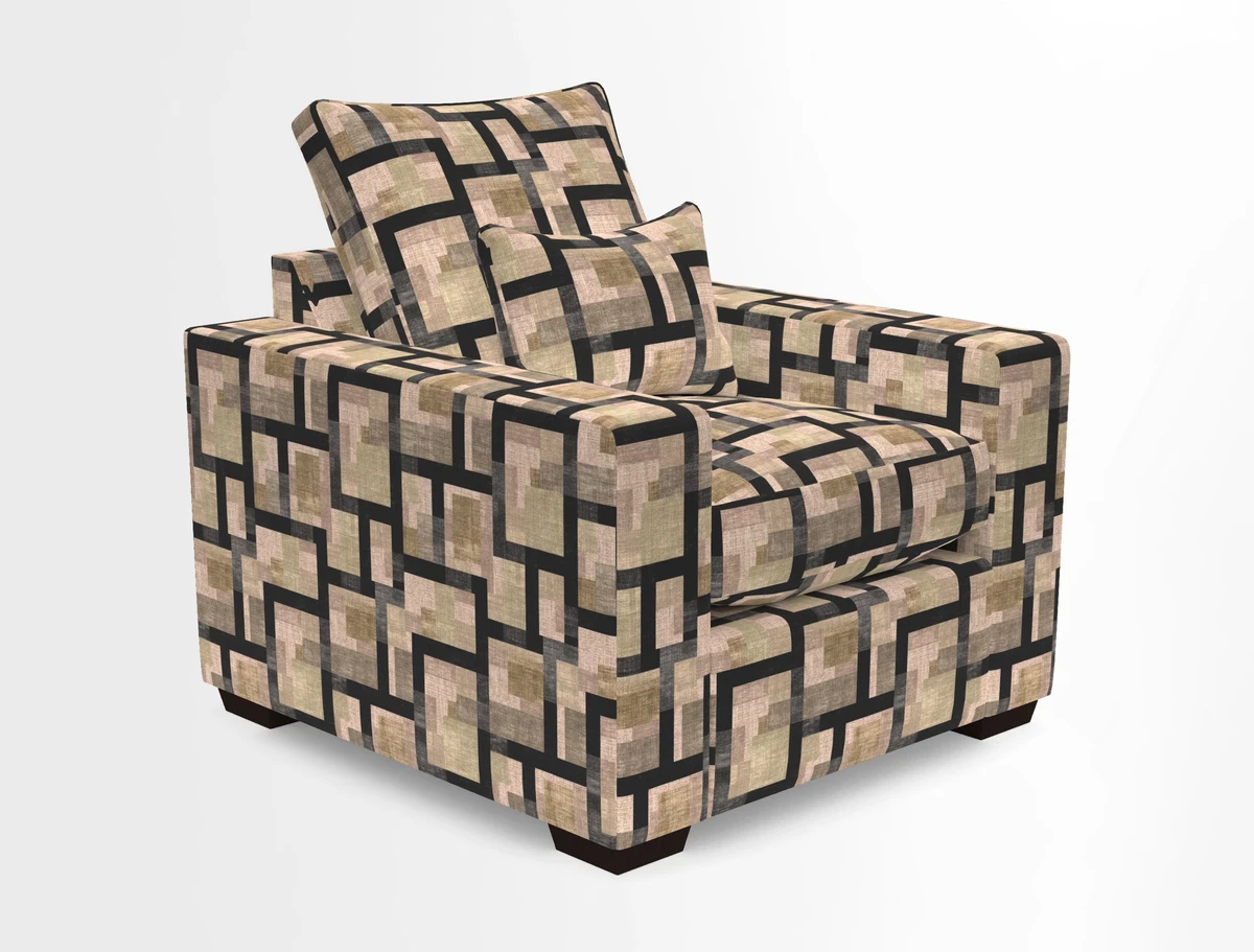Linear chair in Two Tone Plain Biscuit