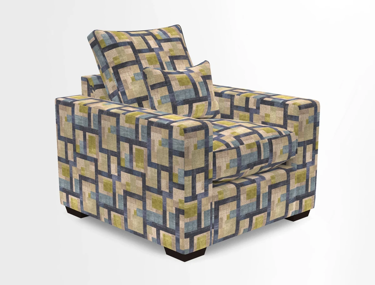 Linear chair in Two Tone Plain Biscuit