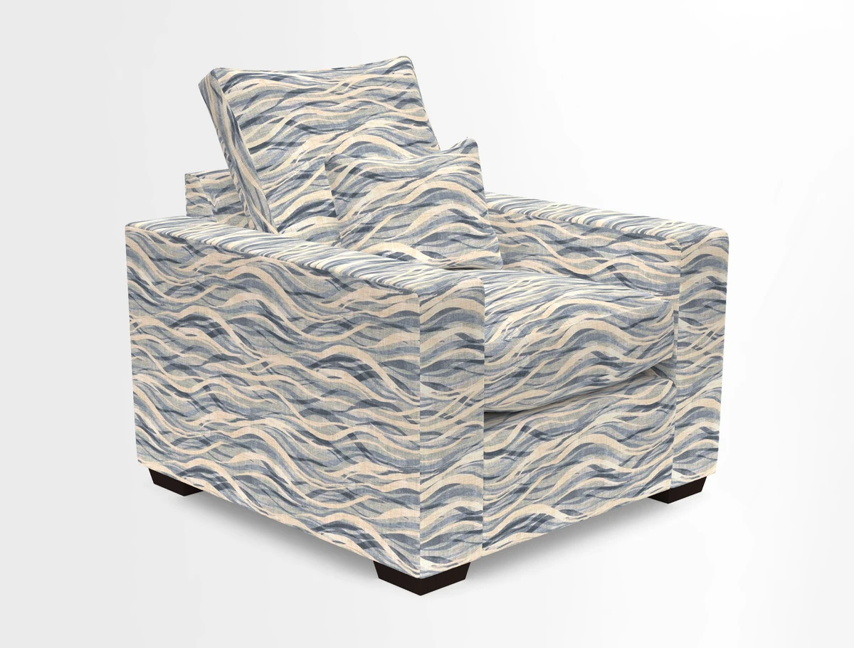 Linear chair in Two Tone Plain Biscuit