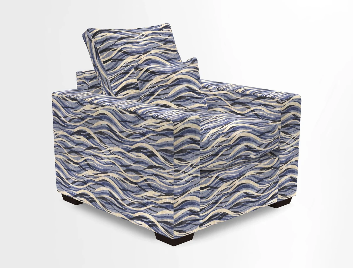 Linear chair in Two Tone Plain Biscuit