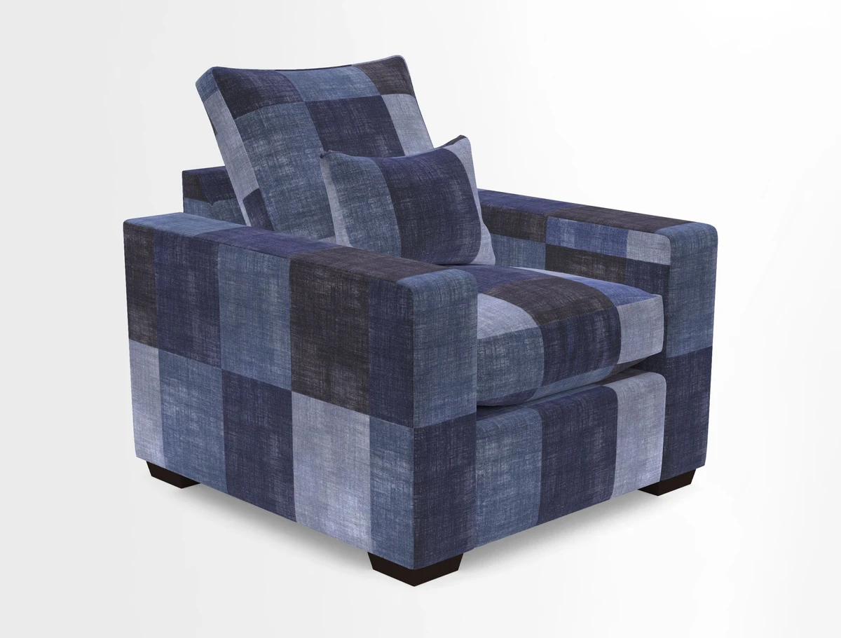 Linear chair in Two Tone Plain Biscuit
