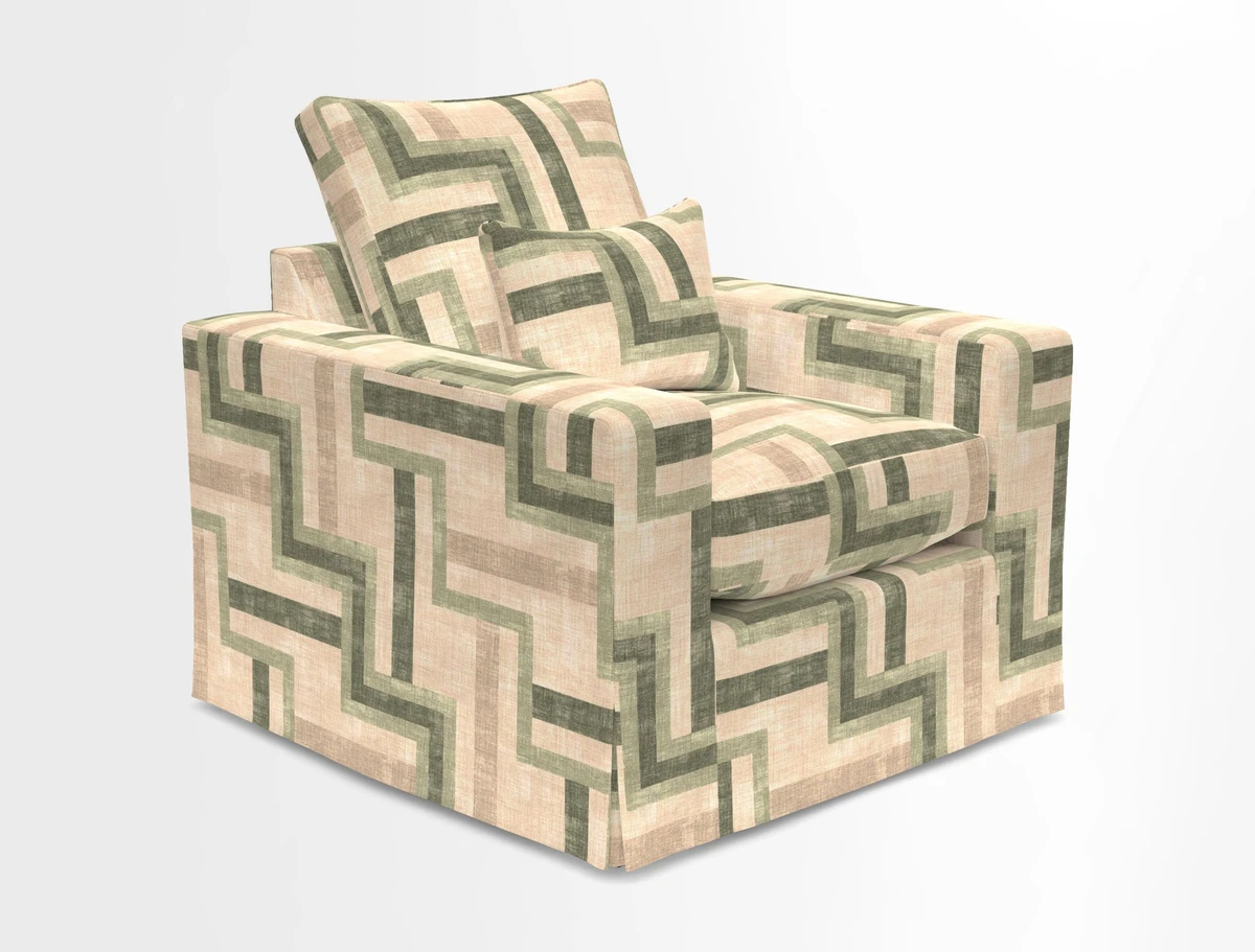 Linear chair in Two Tone Plain Biscuit